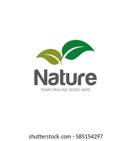 leaf nature concept logo icon vector template