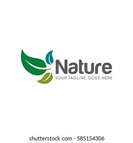 leaf nature concept logo icon vector template