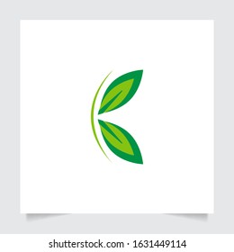 leaf nature emblem logo design for Agriculture with the concept of green leaves vector. Green nature logo used for agricultural systems, farmers, and plantation products. logo template.