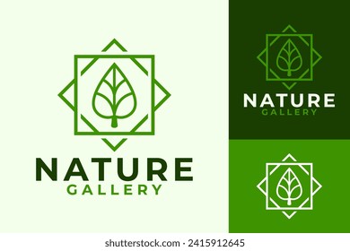 Leaf Nature Green Gallery Logo Design