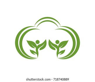 leaf nature green logo