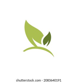 LEAF NATURE GREEN LOGO DESIGN