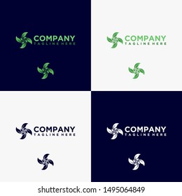 leaf nature green logo template vector design