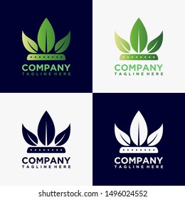 leaf nature green logo vector design