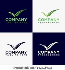 leaf nature green logo vector design