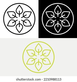 Leaf Nature Icon Circle Abstract Logo