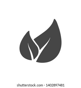 leaf nature icon. Flat design for business financial marketing banking advertising web concept cartoon illustration. 