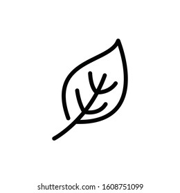 Leaf nature icon flat style illustration