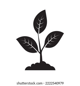 Leaf nature icon flat style illustration