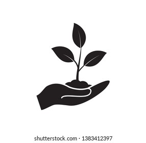 Leaf nature icon flat trendy