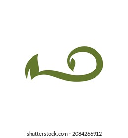 leaf nature icon logo design and letter