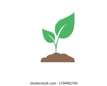 Leaf nature icon on white. Vector