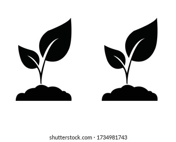 Leaf nature icon on white. Vector