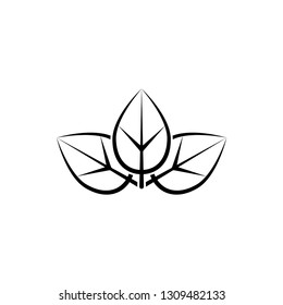 leaf, nature icon template trendy