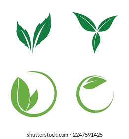 diseño de ilustración de vectores de iconos de naturaleza de hoja