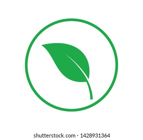 Leaf nature icon vector logo illustration