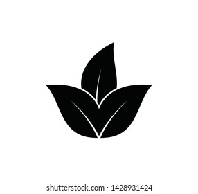 Leaf nature icon vector logo illustration