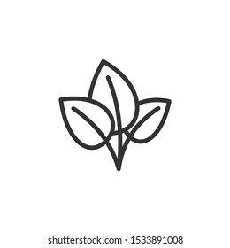Leaf Nature Icon vector sign isolated for graphic and web design. Leaf Nature symbol template color editable on white background.