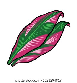 Naturaleza de hojas Diseño de ilustración de vida Dibujo a mano Decoración de Arte vectorial