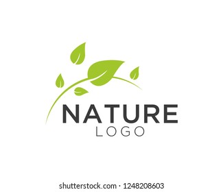 Green Leaf Logo Design Four Leaves Stock Vector (Royalty Free ...