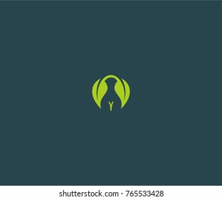 leaf nature logo, body spa logo, feminine girl logo