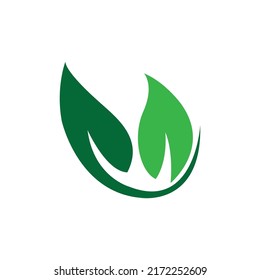 leaf nature logo concept template