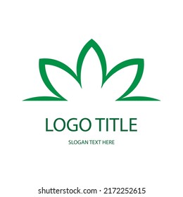 leaf nature logo concept template