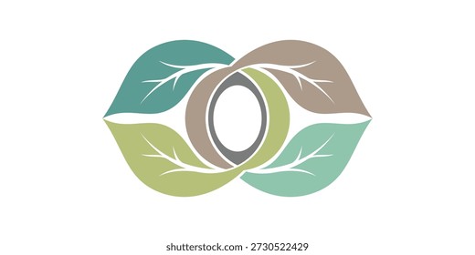 Logotipo de la naturaleza de la hoja. Diseño creativo del Vector de la granja agrícola