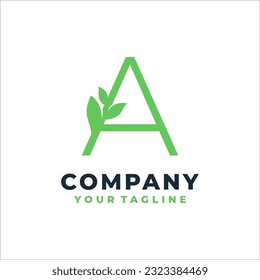 diseño de logotipo de naturaleza foliar