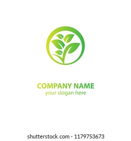 leaf nature logo design element