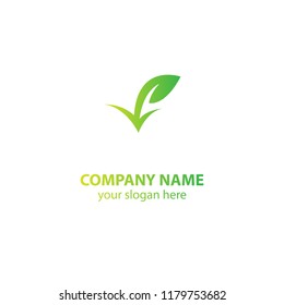 leaf nature logo design element