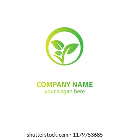 leaf nature logo design element