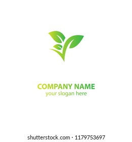 leaf nature logo design element