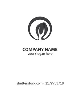 leaf nature logo design element