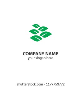 leaf nature logo design element