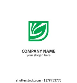 leaf nature logo design element