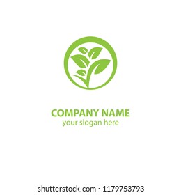 leaf nature logo design element