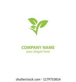 leaf nature logo design element