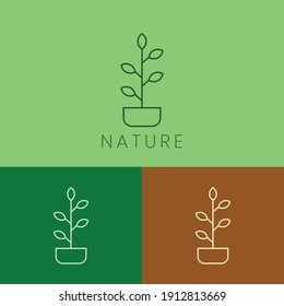 leaf nature logo design, green vector simple modern concept, eps 10
