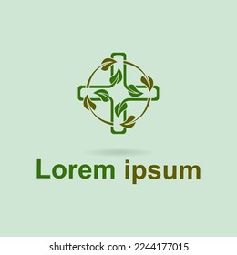 Diseño de la hoja y el logotipo de la naturaleza adecuado para la señalización de la naturaleza, la primavera, el spa, 
web de centros de alimentos orgánicos o de medicina alternativa e impresión
