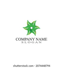 Leaf Nature Logo Design Template Vector