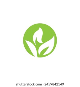Vector de Plantilla de diseño de logotipo de Naturaleza de hojas