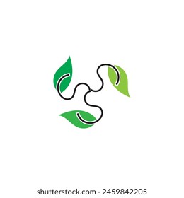 Leaf Nature Logo Design Template Vector