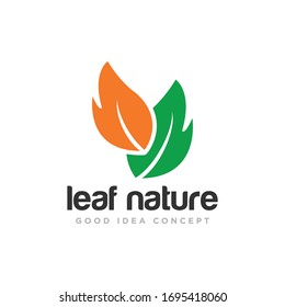 Vector de diseño del logotipo de la naturaleza de la hoja
