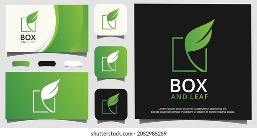 leaf nature logo design vector