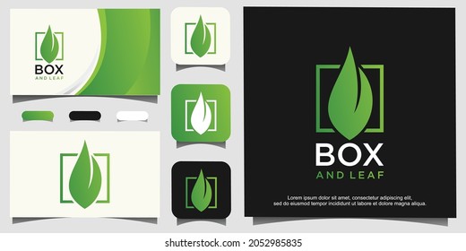 leaf nature logo design vector