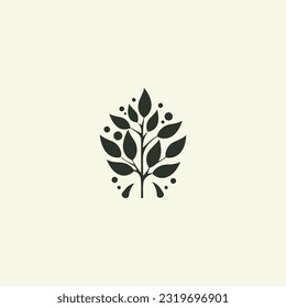 Leaf nature logo design vector illustration