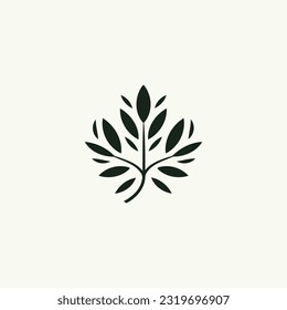 Leaf nature logo design vector illustration