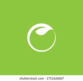 VECTOR VERDE DE LOGO DE NATURALEZA DE HOJA