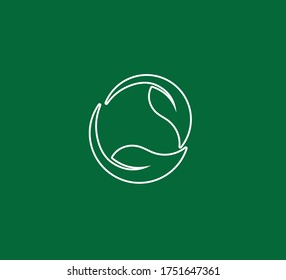 LEAF NATURE LOGO GREEN VECTOR